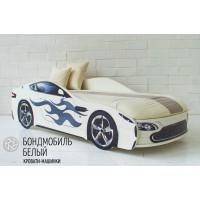Кровать-машина Бельмарко «Бондмобиль белый»